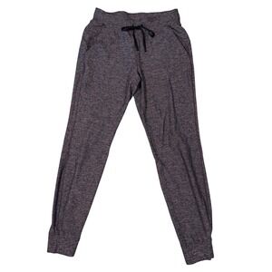 Lululemon Joggers Athleisure Loungewear Heathered Dark Purple Black Women Size 6